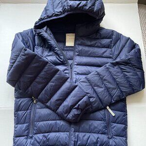 Hanna Andersson navy down puffer coat 14-16 year